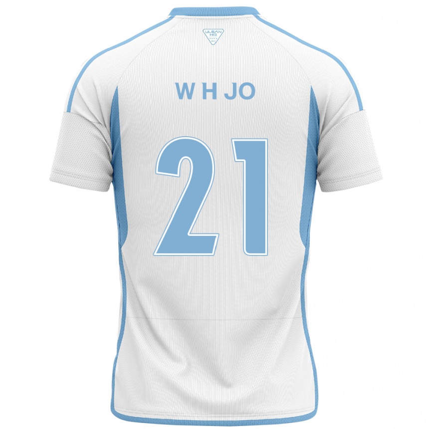 Niño Fútbol Camiseta Hyeon-Woo Jo #21 Blanco Azul 2ª Equipación 2024/25 México