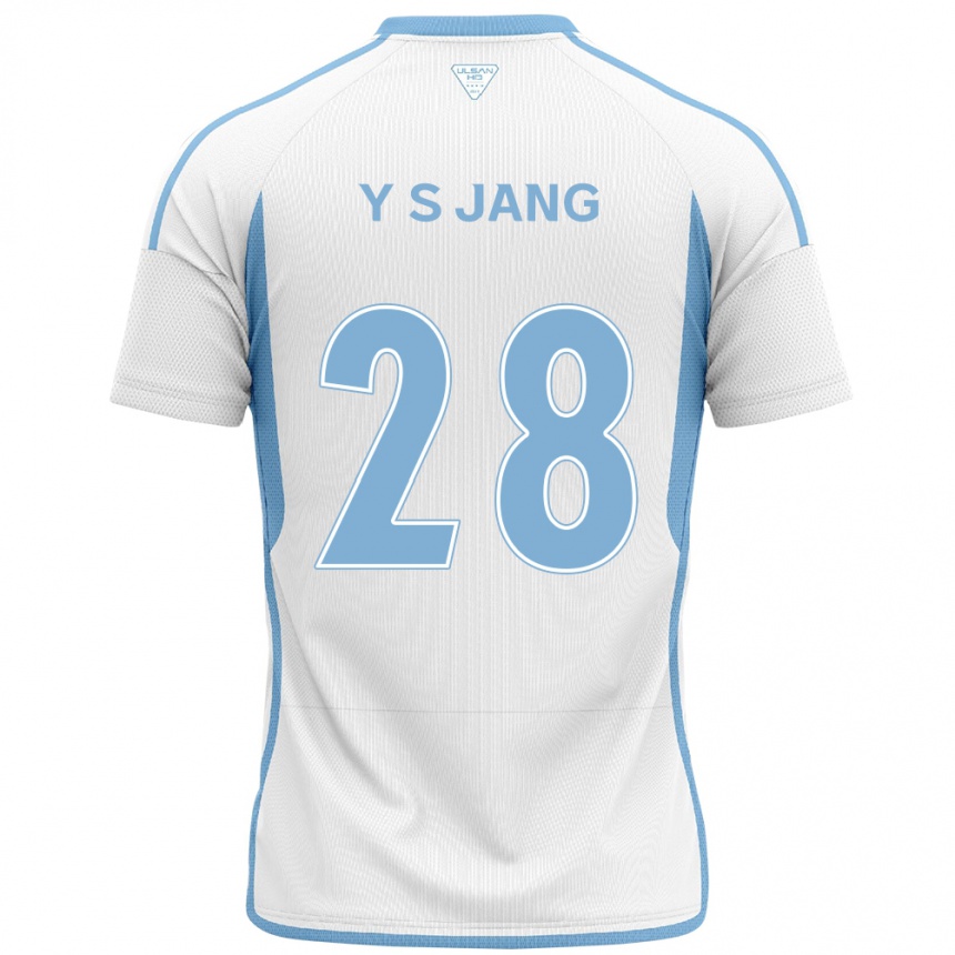 Niño Fútbol Camiseta See-Young Jang #28 Blanco Azul 2ª Equipación 2024/25 México