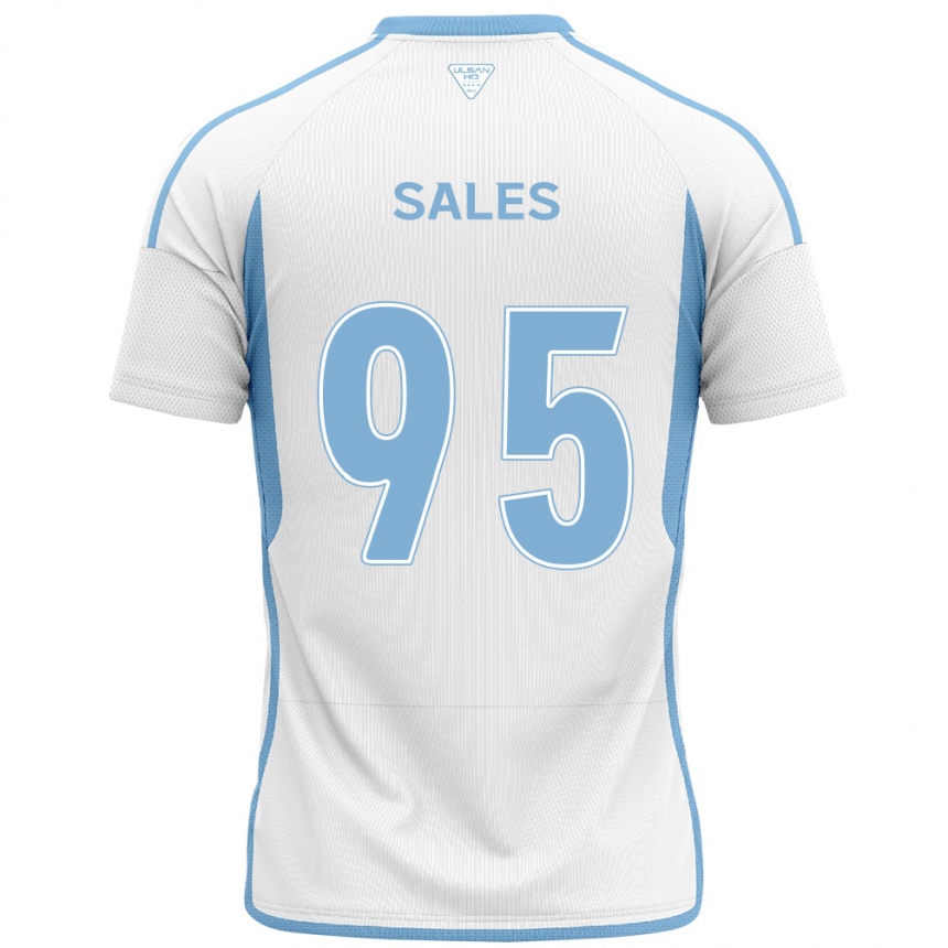 Niño Fútbol Camiseta Matheus Sales #95 Blanco Azul 2ª Equipación 2024/25 México