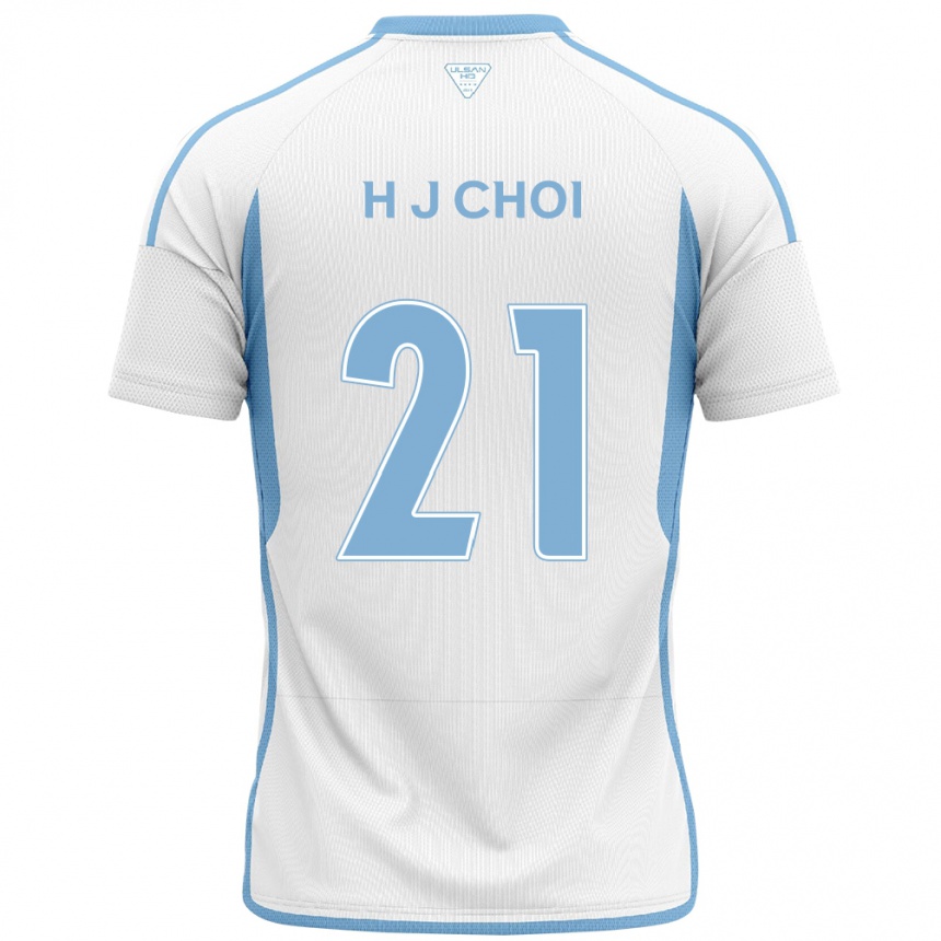 Niño Fútbol Camiseta Ju-Ho Choi #21 Blanco Azul 2ª Equipación 2024/25 México