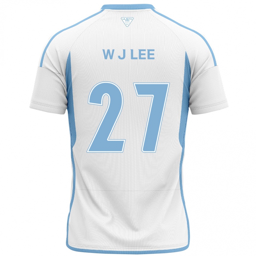 Niño Fútbol Camiseta Ji-Woo Lee #27 Blanco Azul 2ª Equipación 2024/25 México