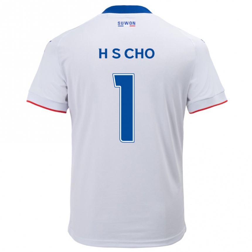 Niño Fútbol Camiseta Sung-Hoon Cho #1 Blanco Azul 2ª Equipación 2024/25 México