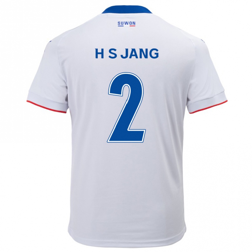 Niño Fútbol Camiseta Seok-Hwan Jang #2 Blanco Azul 2ª Equipación 2024/25 México