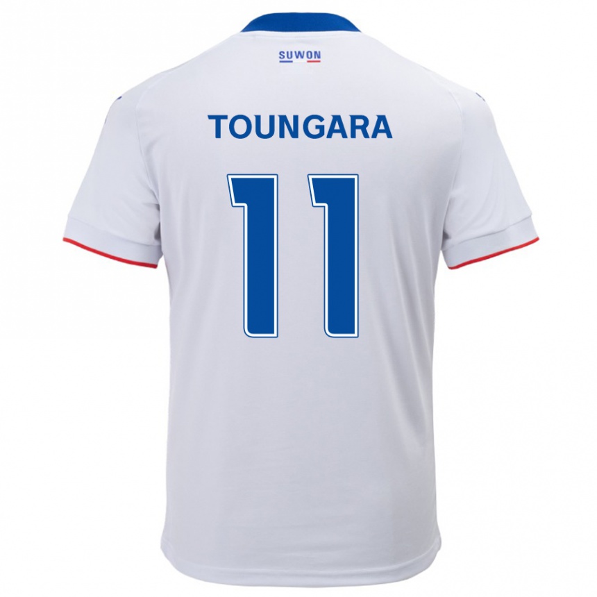 Niño Fútbol Camiseta Aboubacar Toungara #11 Blanco Azul 2ª Equipación 2024/25 México