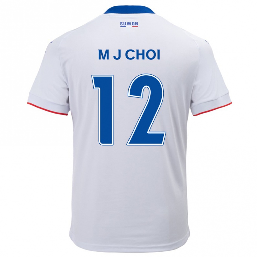 Niño Fútbol Camiseta Ji-Moog Choi #12 Blanco Azul 2ª Equipación 2024/25 México