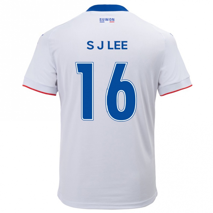 Niño Fútbol Camiseta Jong-Sung Lee #16 Blanco Azul 2ª Equipación 2024/25 México