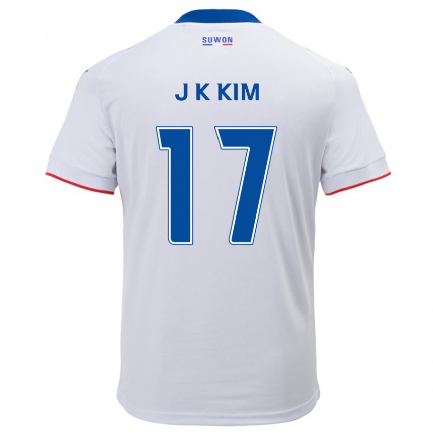 Niño Fútbol Camiseta Kyeong-Jung Kim #17 Blanco Azul 2ª Equipación 2024/25 México