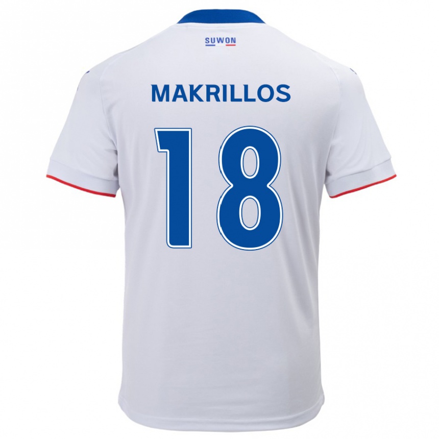 Niño Fútbol Camiseta Peter Makrillos #18 Blanco Azul 2ª Equipación 2024/25 México