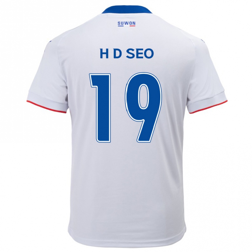 Niño Fútbol Camiseta Dong-Han Seo #19 Blanco Azul 2ª Equipación 2024/25 México