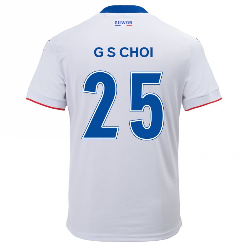 Niño Fútbol Camiseta Sung-Geun Choi #25 Blanco Azul 2ª Equipación 2024/25 México