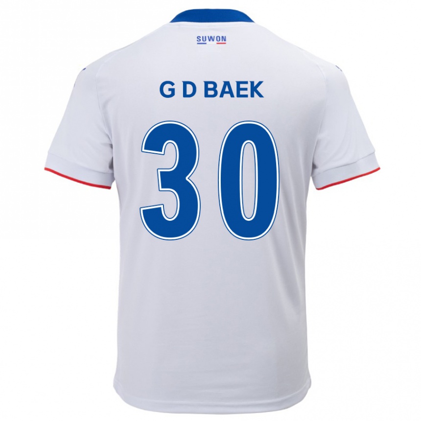 Niño Fútbol Camiseta Dong-Gyu Baek #30 Blanco Azul 2ª Equipación 2024/25 México