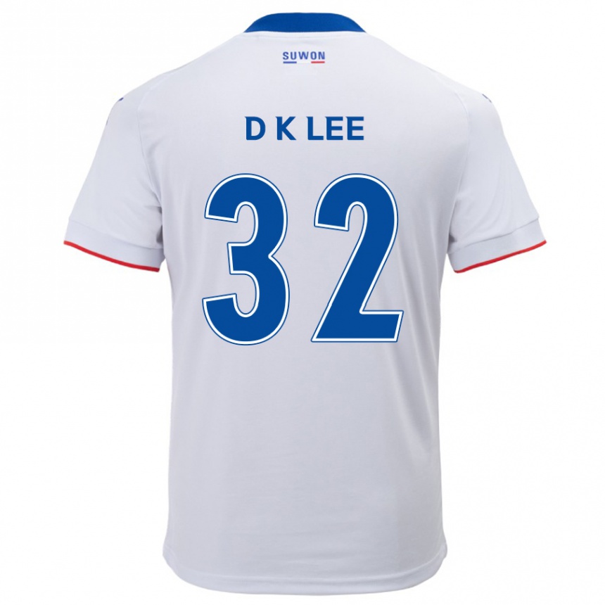 Niño Fútbol Camiseta Kyu-Dong Lee #32 Blanco Azul 2ª Equipación 2024/25 México