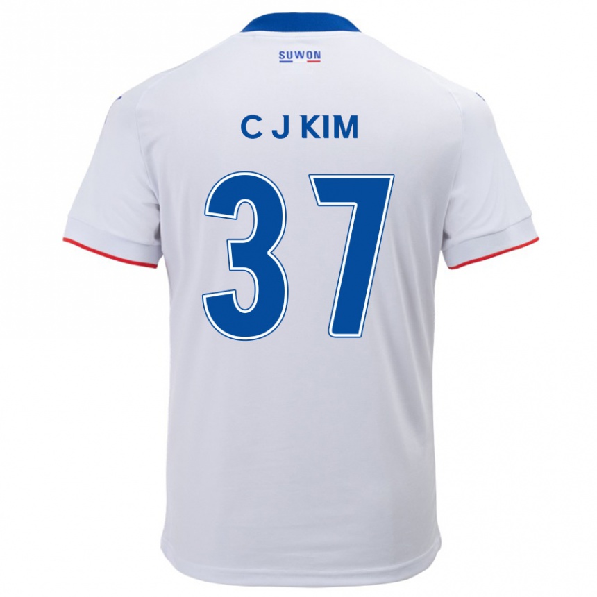 Niño Fútbol Camiseta Joo-Chan Kim #37 Blanco Azul 2ª Equipación 2024/25 México