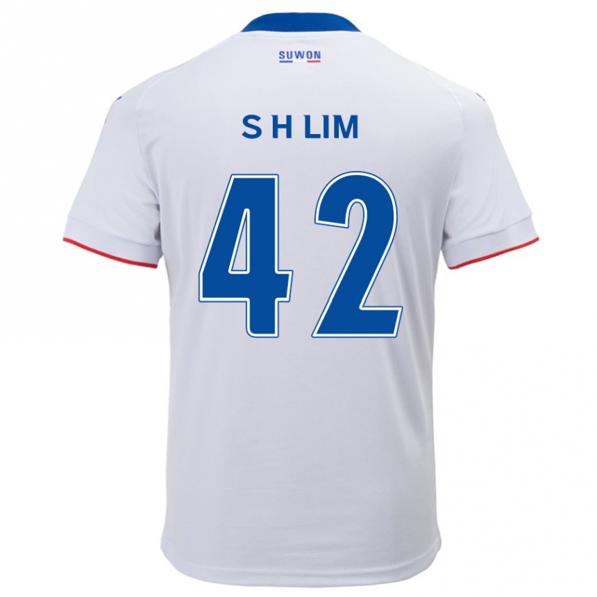 Niño Fútbol Camiseta Hyun-Sub Lim #42 Blanco Azul 2ª Equipación 2024/25 México