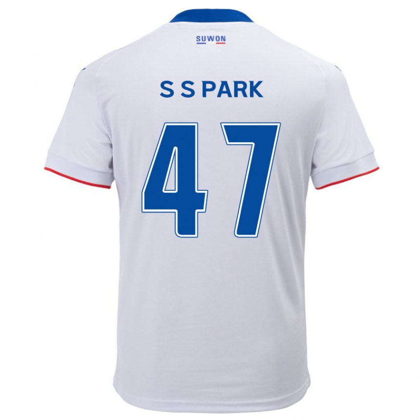 Niño Fútbol Camiseta Seung-Soo Park #47 Blanco Azul 2ª Equipación 2024/25 México