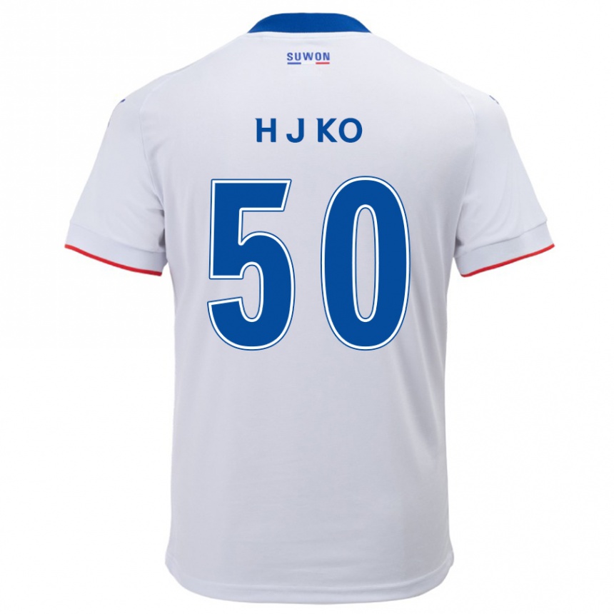 Niño Fútbol Camiseta Jong-Hyun Ko #50 Blanco Azul 2ª Equipación 2024/25 México