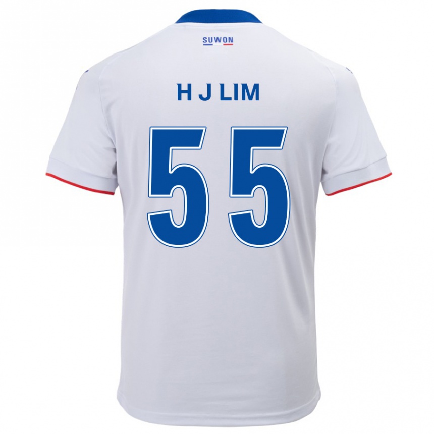 Niño Fútbol Camiseta Ji-Hoon Lim #55 Blanco Azul 2ª Equipación 2024/25 México