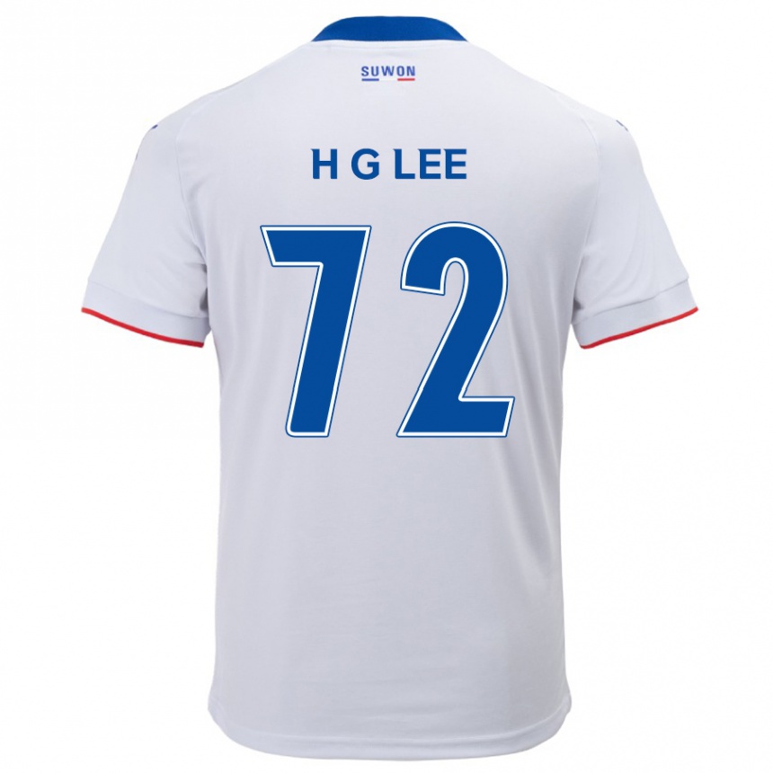 Niño Fútbol Camiseta Geon-Hee Lee #72 Blanco Azul 2ª Equipación 2024/25 México