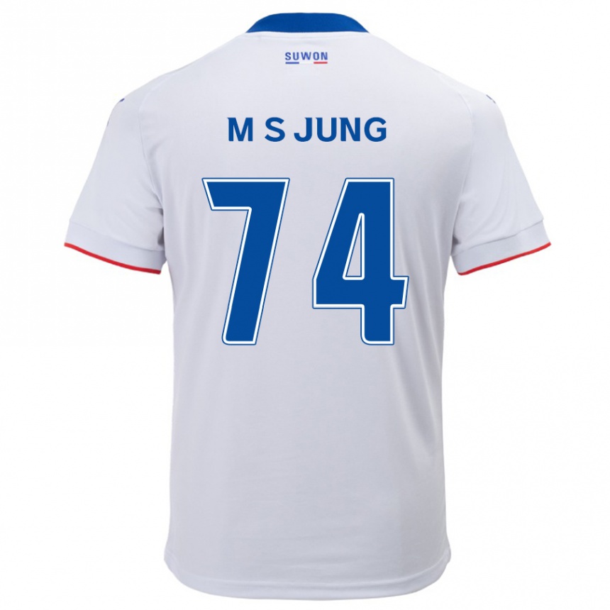 Niño Fútbol Camiseta Sung-Min Jung #74 Blanco Azul 2ª Equipación 2024/25 México