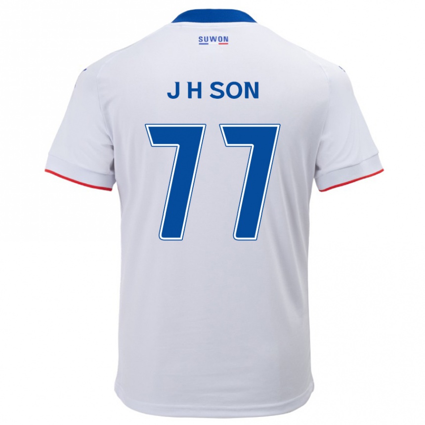 Niño Fútbol Camiseta Ho-Jun Son #77 Blanco Azul 2ª Equipación 2024/25 México