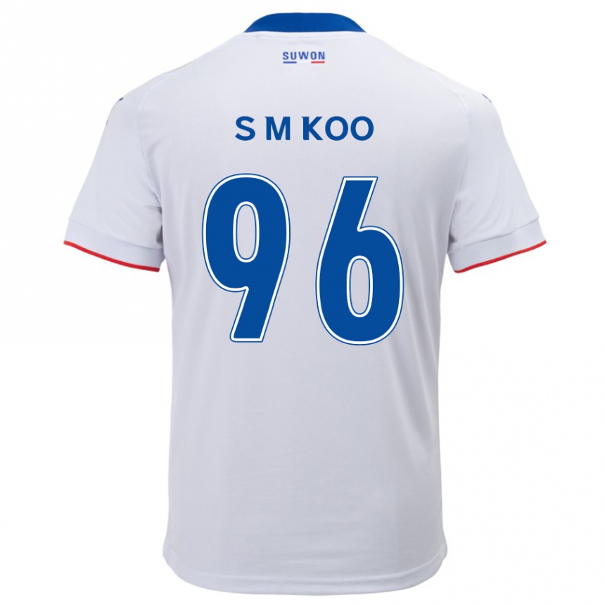 Niño Fútbol Camiseta Min-Seo Koo #96 Blanco Azul 2ª Equipación 2024/25 México