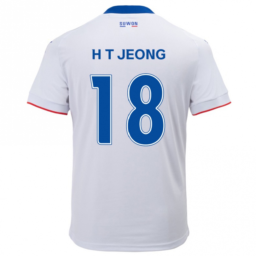 Niño Fútbol Camiseta Tae-Hwan Jeong #18 Blanco Azul 2ª Equipación 2024/25 México