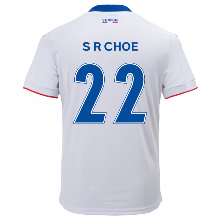 Niño Fútbol Camiseta Ryun-Seong Choe #22 Blanco Azul 2ª Equipación 2024/25 México