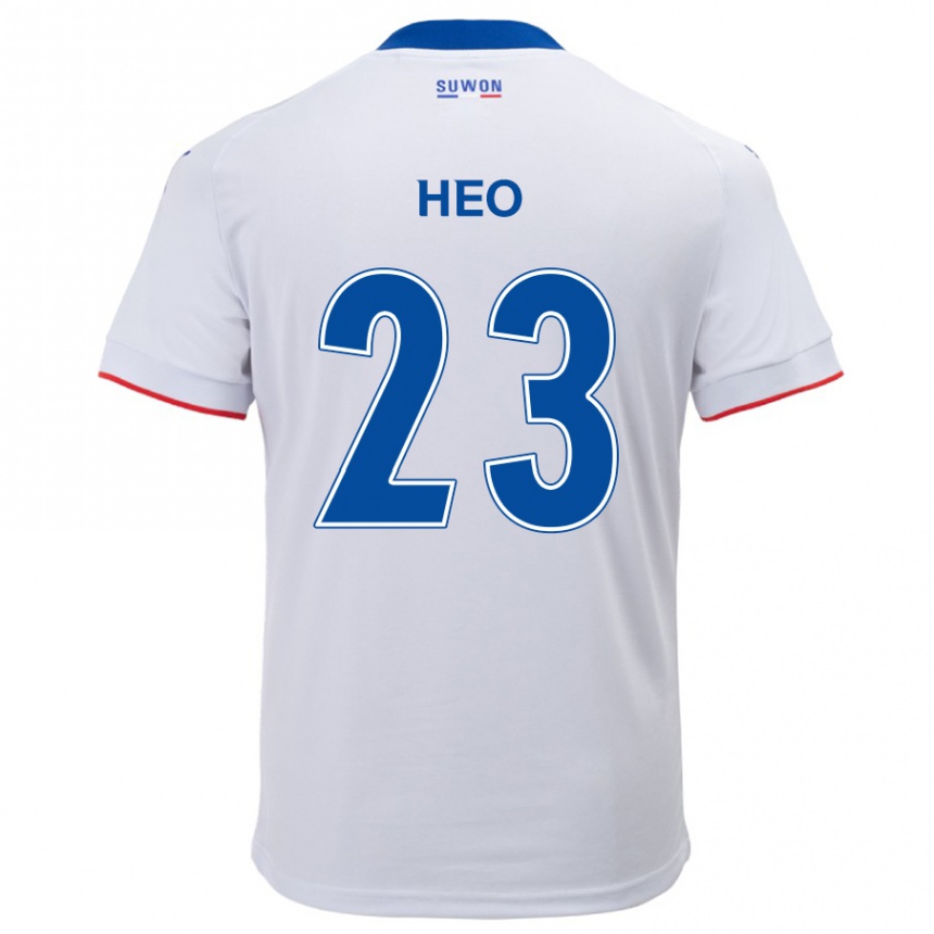 Niño Fútbol Camiseta Hwan Heo #23 Blanco Azul 2ª Equipación 2024/25 México