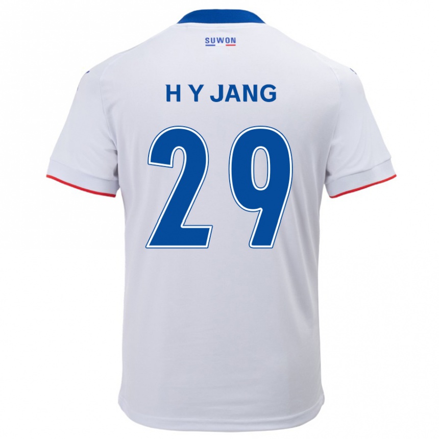 Niño Fútbol Camiseta Yo-Han Jang #29 Blanco Azul 2ª Equipación 2024/25 México