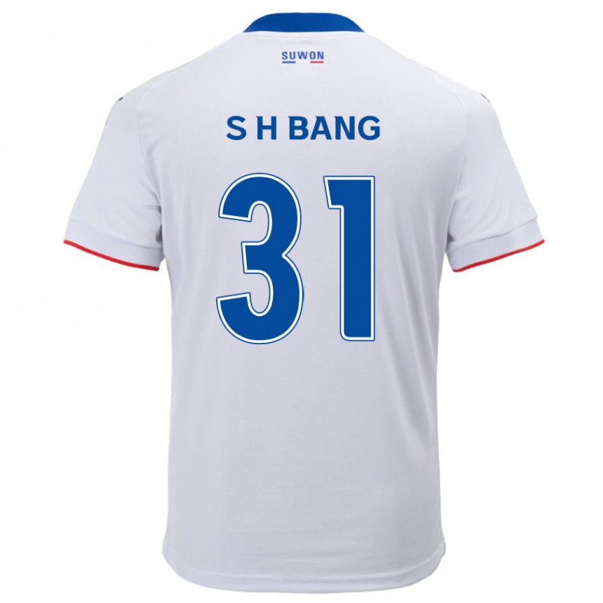 Niño Fútbol Camiseta Hee-Sang Bang #31 Blanco Azul 2ª Equipación 2024/25 México