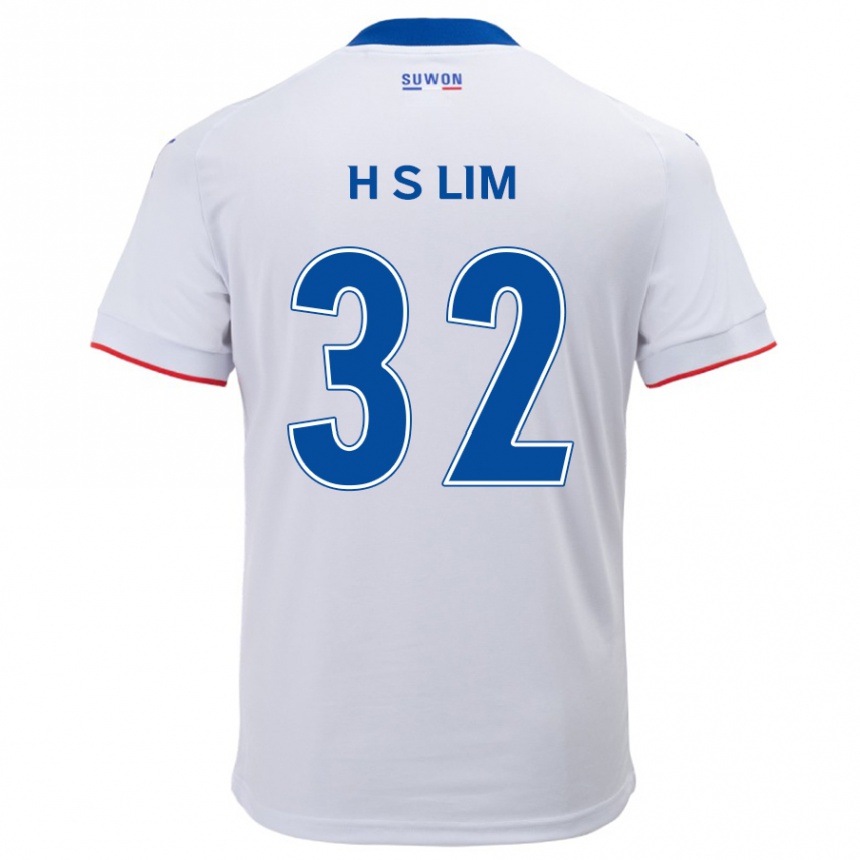 Niño Fútbol Camiseta Seong-Hyeon Lim #32 Blanco Azul 2ª Equipación 2024/25 México