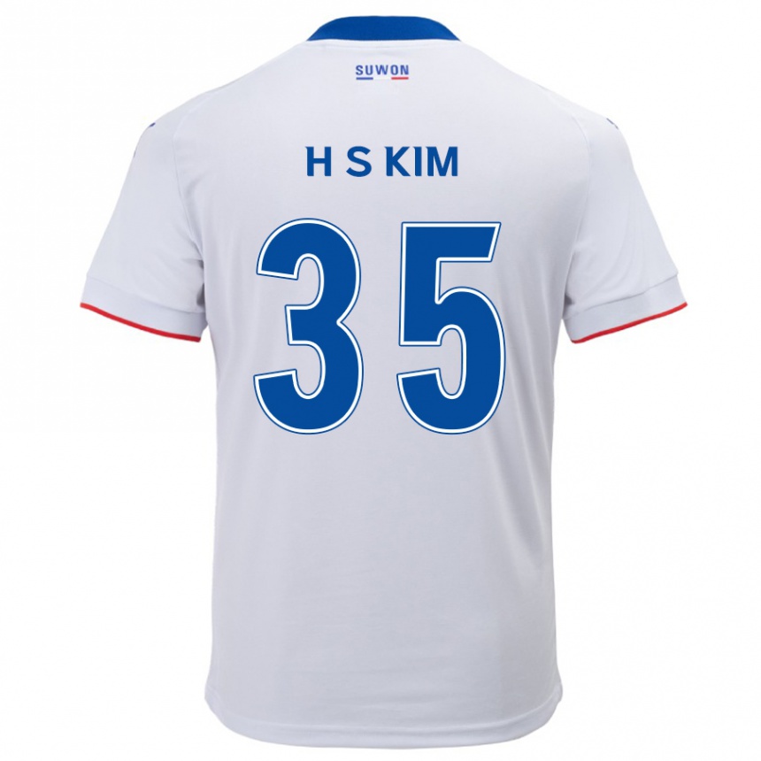 Niño Fútbol Camiseta Seung-Hyun Kim #35 Blanco Azul 2ª Equipación 2024/25 México