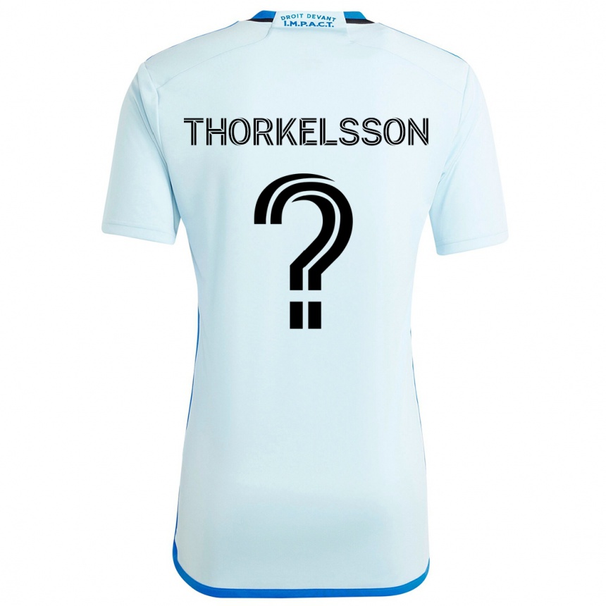 Niño Fútbol Camiseta Róbert Orri Thorkelsson #0 Azul Hielo 2ª Equipación 2024/25 México