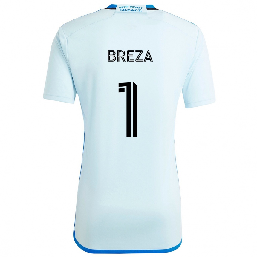 Niño Fútbol Camiseta Sebastian Breza #1 Azul Hielo 2ª Equipación 2024/25 México