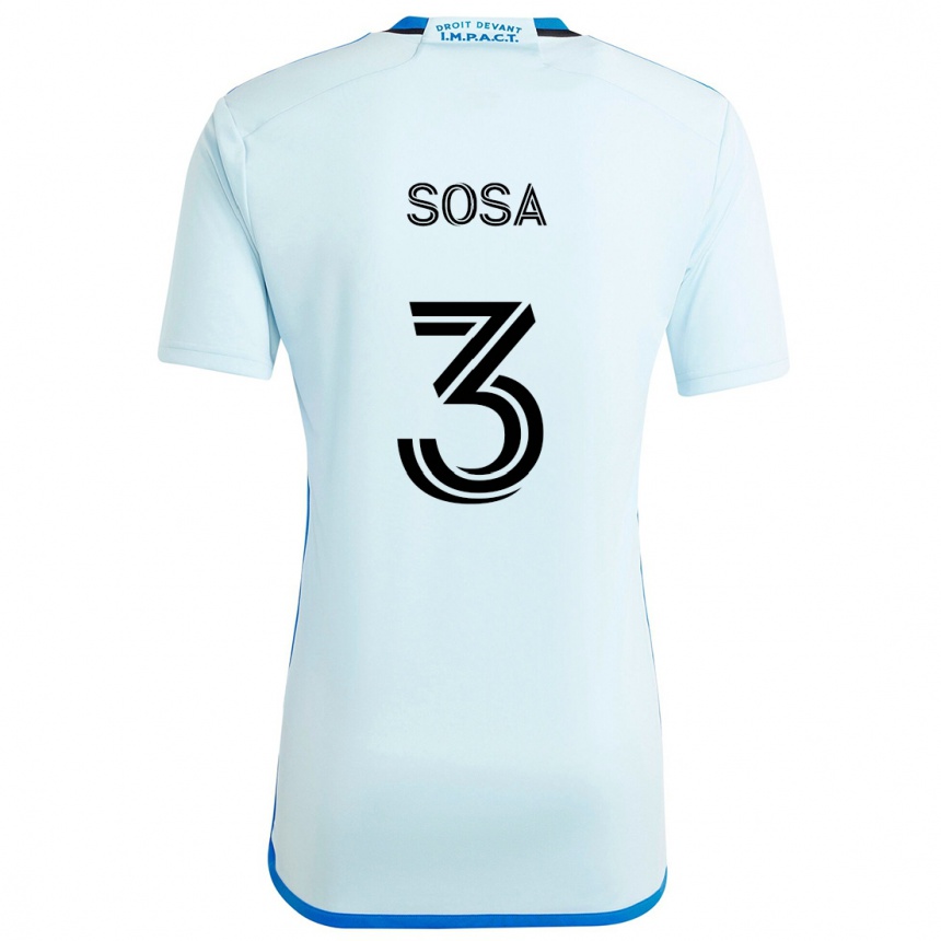 Niño Fútbol Camiseta Joaquín Sosa #3 Azul Hielo 2ª Equipación 2024/25 México