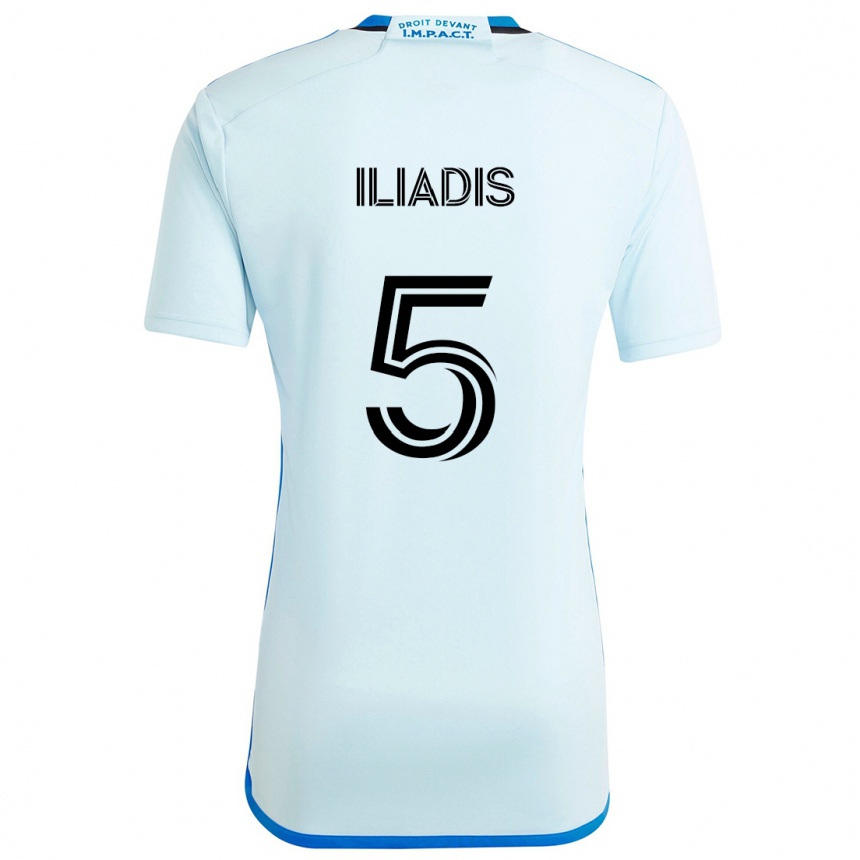 Niño Fútbol Camiseta Ilias Iliadis #5 Azul Hielo 2ª Equipación 2024/25 México