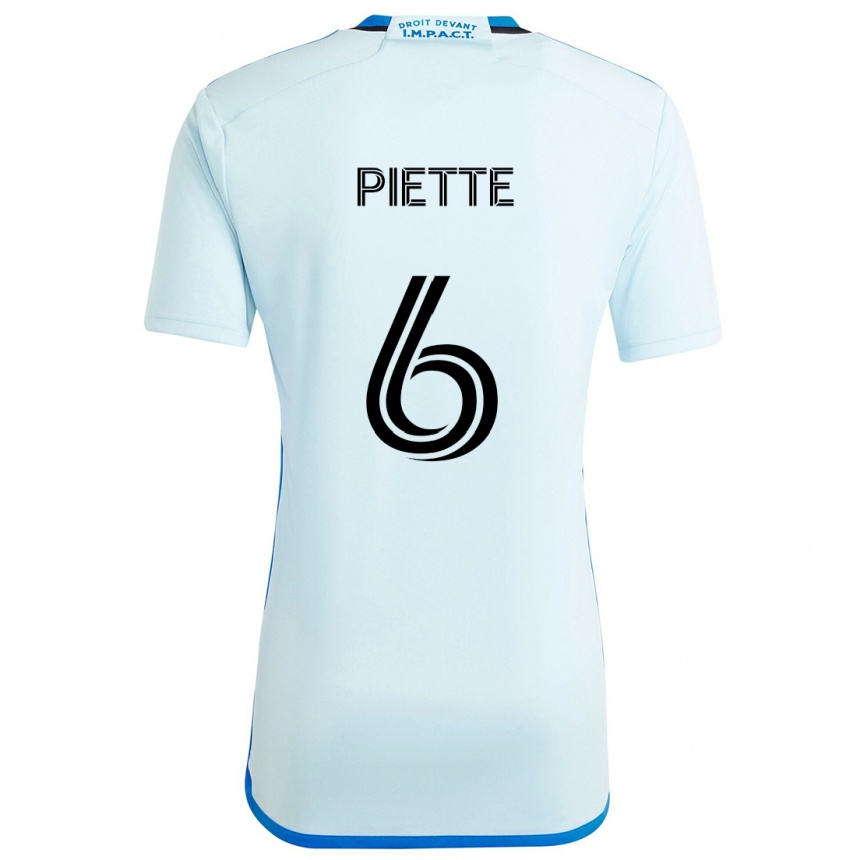 Niño Fútbol Camiseta Samuel Piette #6 Azul Hielo 2ª Equipación 2024/25 México