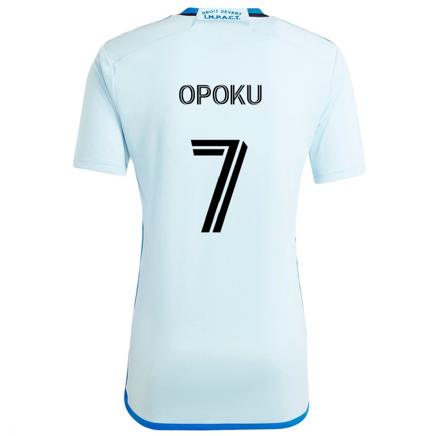 Niño Fútbol Camiseta Kwadwo Opoku #7 Azul Hielo 2ª Equipación 2024/25 México