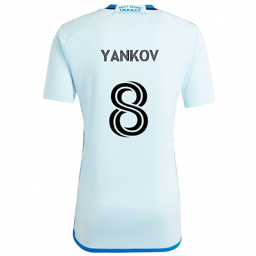 Niño Fútbol Camiseta Dominik Yankov #8 Azul Hielo 2ª Equipación 2024/25 México