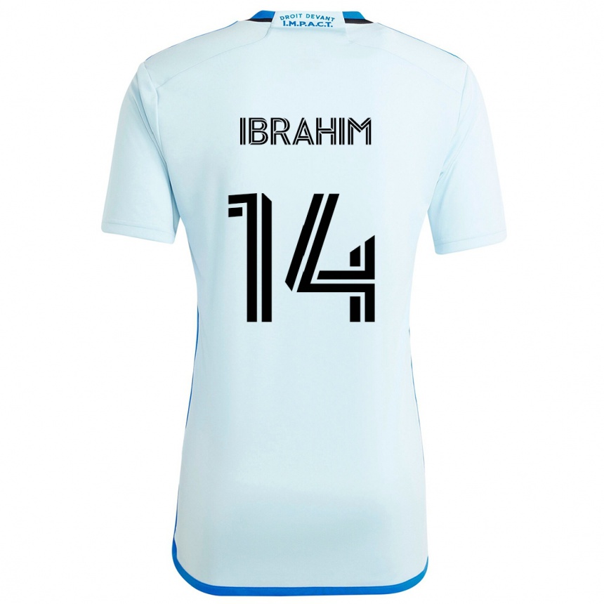 Niño Fútbol Camiseta Sunusi Ibrahim #14 Azul Hielo 2ª Equipación 2024/25 México