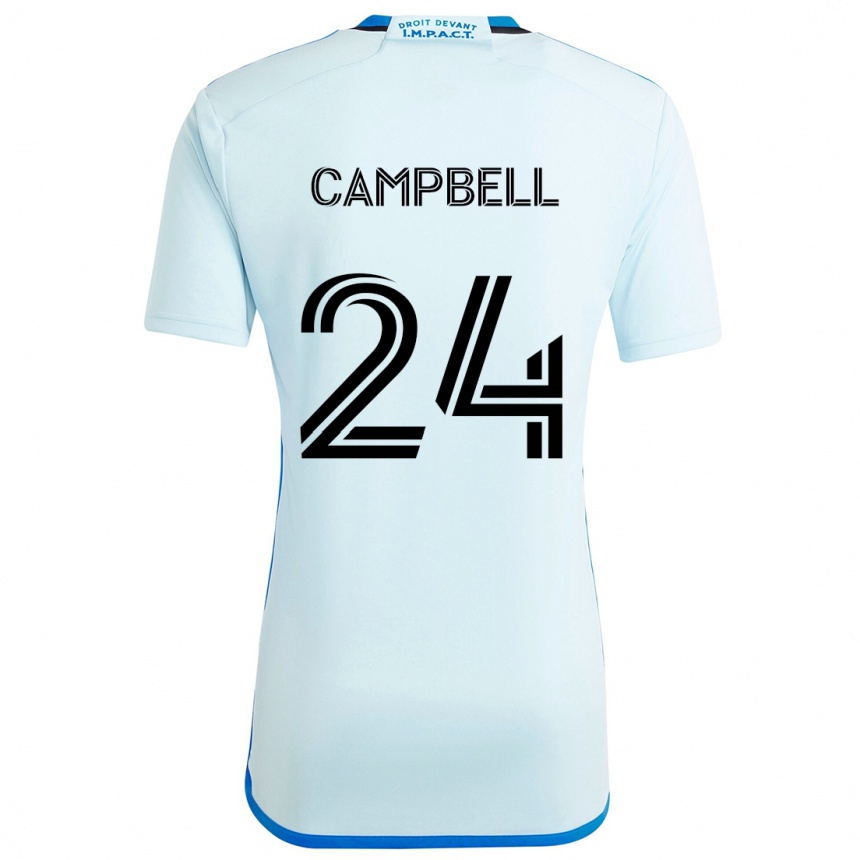 Niño Fútbol Camiseta George Campbell #24 Azul Hielo 2ª Equipación 2024/25 México