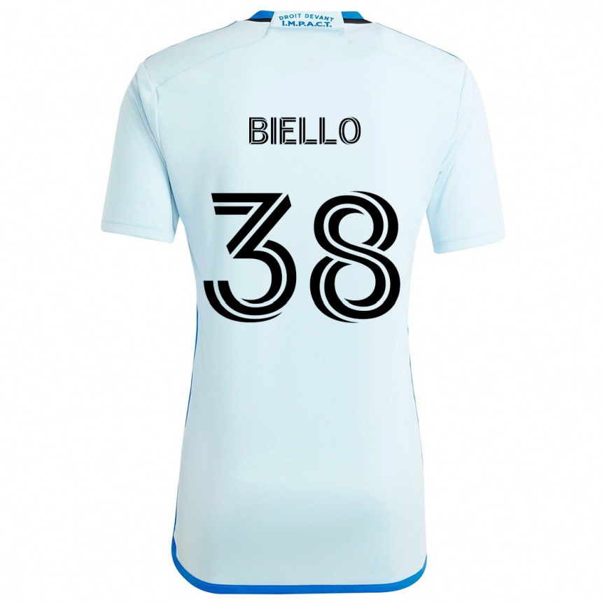 Niño Fútbol Camiseta Alessandro Biello #38 Azul Hielo 2ª Equipación 2024/25 México