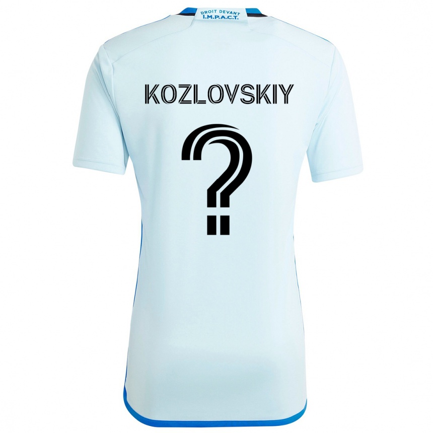 Niño Fútbol Camiseta Sergei Kozlovskiy #0 Azul Hielo 2ª Equipación 2024/25 México