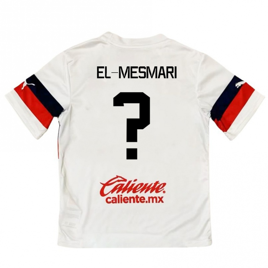 Niño Fútbol Camiseta Bruce El-Mesmari #0 Blanco Rojo 2ª Equipación 2024/25 México