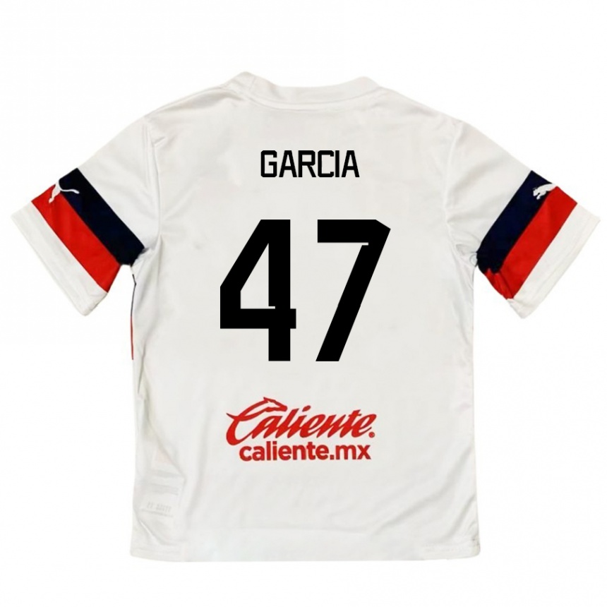 Niño Fútbol Camiseta Gael García #47 Blanco Rojo 2ª Equipación 2024/25 México