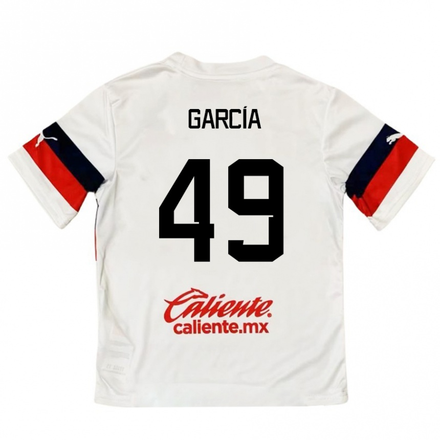 Niño Fútbol Camiseta Gilberto García #49 Blanco Rojo 2ª Equipación 2024/25 México