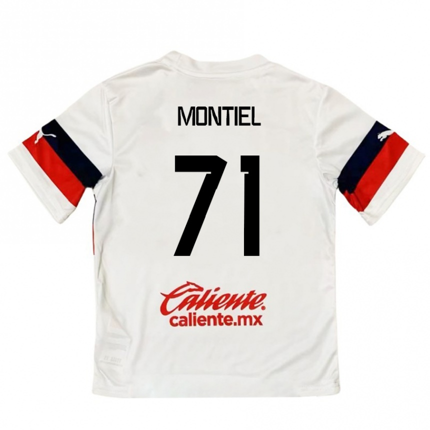 Niño Fútbol Camiseta Erick Montiel #71 Blanco Rojo 2ª Equipación 2024/25 México