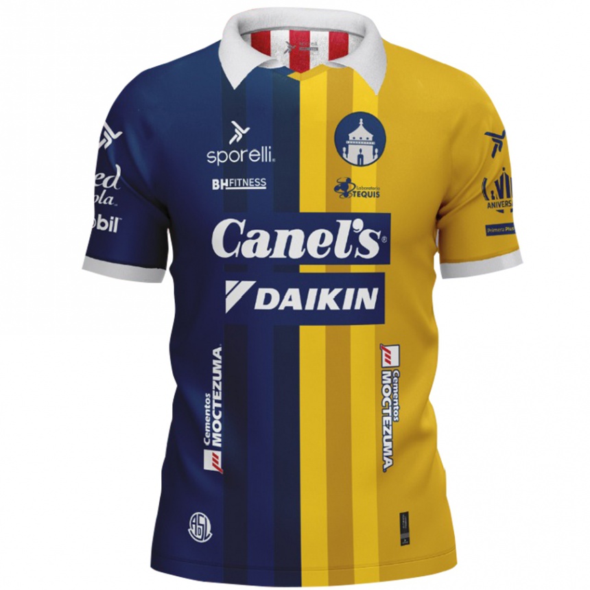 Niño Fútbol Camiseta Daniel Guillén #15 Azul Amarillo 2ª Equipación 2024/25 México