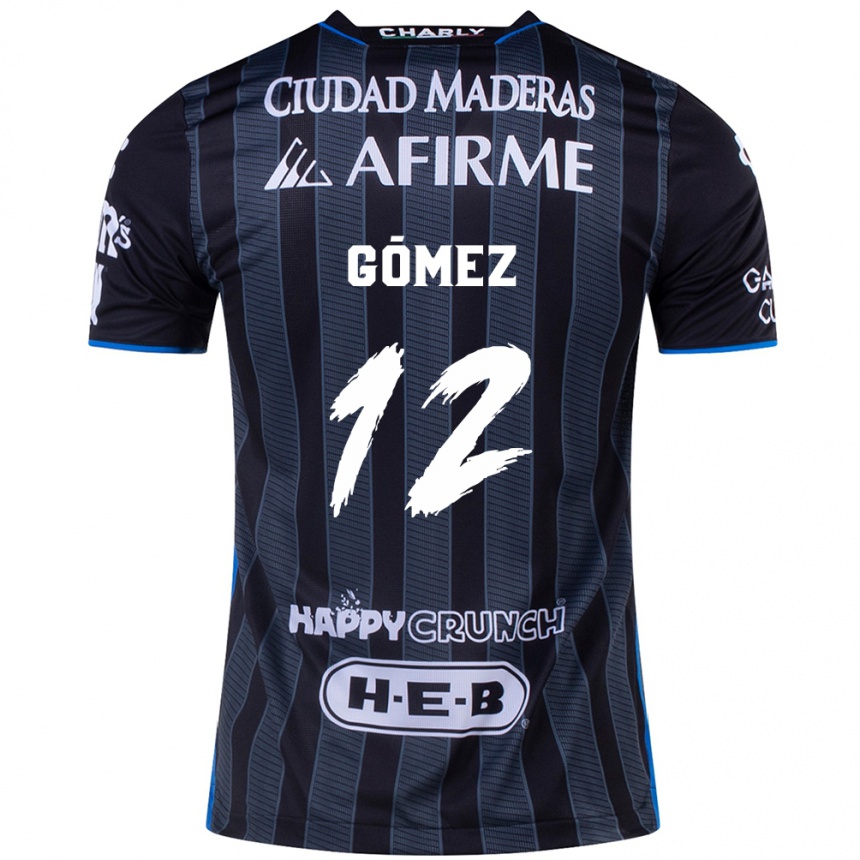 Niño Fútbol Camiseta Jaime Gómez #12 Blanco Negro 2ª Equipación 2024/25 México