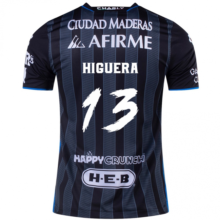 Niño Fútbol Camiseta Carlos Higuera #13 Blanco Negro 2ª Equipación 2024/25 México